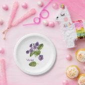 paars waterverf botanisch Bord (Feest)