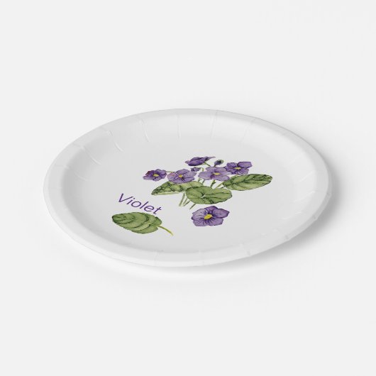 paars waterverf botanisch Bord (Gekanteld)