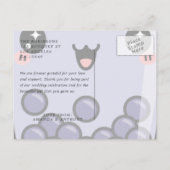 Paars Waterverf Briefkaart Bedankt (Achterkant)