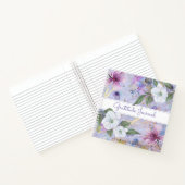  paars waterverf dankjewel dagblad floral notitieboek (Binnen)