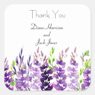 Paars Waterverf Lavender Stickers
