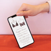 Paars Waterverf Lingerie Vrijgezellenfeest Kaart