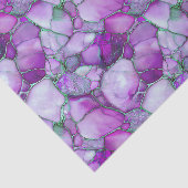 Paars Waterverf Mozaïek Zee Glas Tissuepapier (Detail)