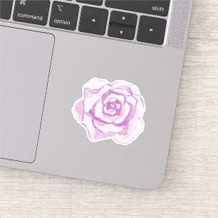 Paars Waterverf Roos Sticker