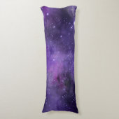 Paars Waterverf ruimtepatroon Lichaamskussen (Voorkant Verticaal)