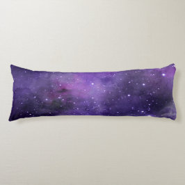 Paars Waterverf ruimtepatroon Lichaamskussen