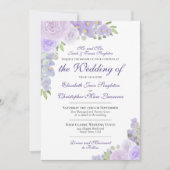 Paars Waterverf van Lavender Kaart (Voorkant)