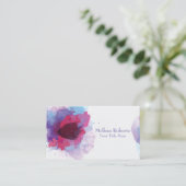 Paars Waterverf Visitekaartje (Staand voorkant)