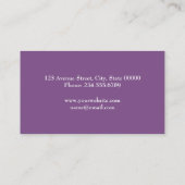 Paars Waterverf Visitekaartje (Achterkant)