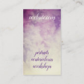 Paars Waterverf visitekaartje (Achterkant)