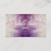 Paars Waterverf visitekaartje (Voorkant)