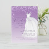 Paars Waterverf Vrijgezellenfeest Kaart (Staand voorkant)