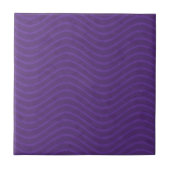 Paars Wavy Lines Pattern Tegeltje (Voorkant)