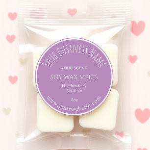 Paars   Wax Melt Business Product Label Sticker