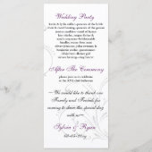 paars Weddenprogramma Programmakaart (Achterkant)