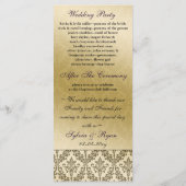 paars Weddenprogramma Programmakaart (Achterkant)