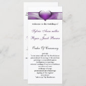 paars Weddenprogramma Programmakaart (Voorkant / Achterkant)