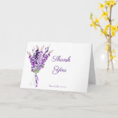 Paars Weddenschap Waterverf Lavender Hartelijk dan Kaart (Gele Bloem)