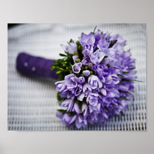 Paars Wedding Bouquet Poster (Voorkant)