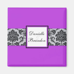 Paars Wedding Damask Magnet