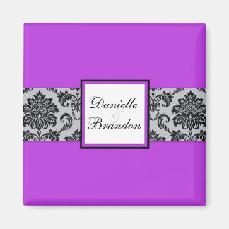 Paars Wedding Damask Magnet