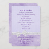 Paars Wedding Vow Renewal Ceremony Kaart (Voorkant / Achterkant)