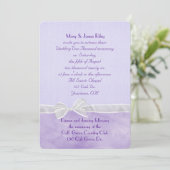 Paars Wedding Vow Renewal Ceremony Kaart (Staand voorkant)