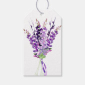 Paars Wedding Waterverf Lavender Cadeaulabel (Voorkant)