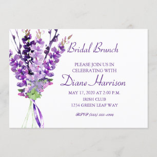 Paars Wedding Waterverf Lavender Kaart