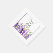 Paars Wedding Waterverf Lavender Servet (Hoek)