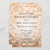 Paar's weduwenkast Glitter Lights koper Kaart (Voorkant / Achterkant)