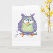 Paars Wenskaart Kaart (Gele Bloem)