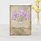 Paars Wenskaart van flora en fauna Kaart (Gele Bloem)