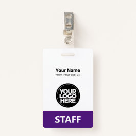 Paars werknemer Naam Bedrijfs Logo Personeel Label Badge