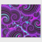 Paars wervelfractal Art Patroon Cadeaupapier (Vlak)