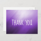 Paars White Abstract Dank je Briefkaart (Voorkant / Achterkant)