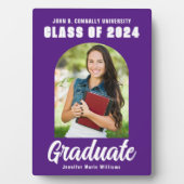 Paars White Afstuderen Arch Modern Afstuderen Foto Fotoplaat (voorkant)