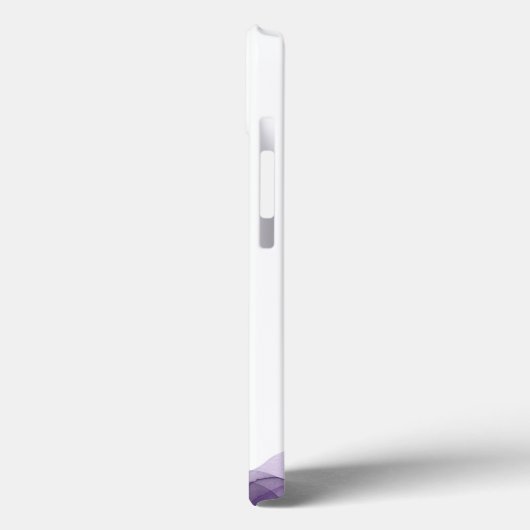 Paars White Agate Marble Abstracte Name Monogram Case-Mate iPhone Case (Achterkant / Links)