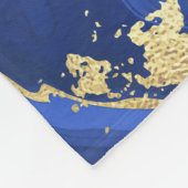 Paars White Agate Marble Abstracte Name Monogram Fleece Deken (Hoek)