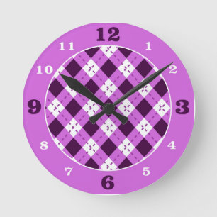 Paars/White Argyle Play Ronde Klok