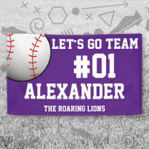 Paars White Baseball Team Spirit