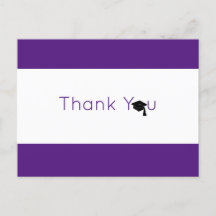 Paars White Bold Afstuderen Hartelijk dank