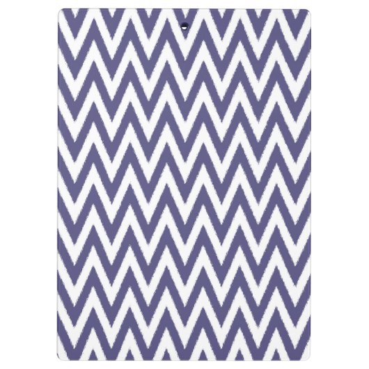 Paars White Chevron Monogram Klembord (Achterkant)