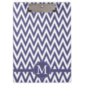 Paars White Chevron Monogram Klembord (Voorkant)