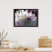 Paars-White Dahlia Flower Poster (Keuken)
