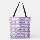 Paars White Fair Isle-kerstkeuken Tote Bag (Voorkant)