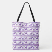 Paars White Fair Isle-kerstkeuken Tote Bag (Achterkant)