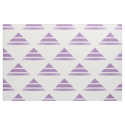 Paars White Geo Triangle Pattern Fabric Stof (Fat Quarter)