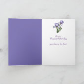  Paars White Iris Flower Grandma Kaart (Binnen)