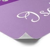 Paars White Quinceañera Photo Pearls Welcome Poster (Hoek)